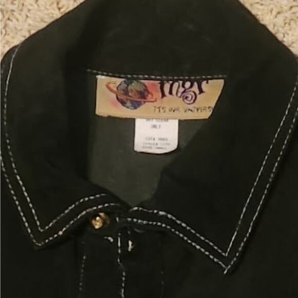 It’s Our Universe Suede Vest | Black Western Moto Crop Size Small - Picture 4 of 4